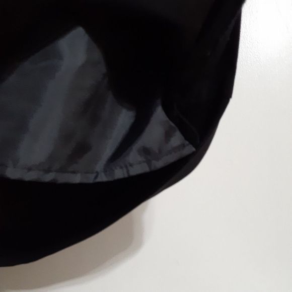 SL Fashions Black Formal Mini Dress w/Attached Scarf 14 GUC - Picture 7 of 11